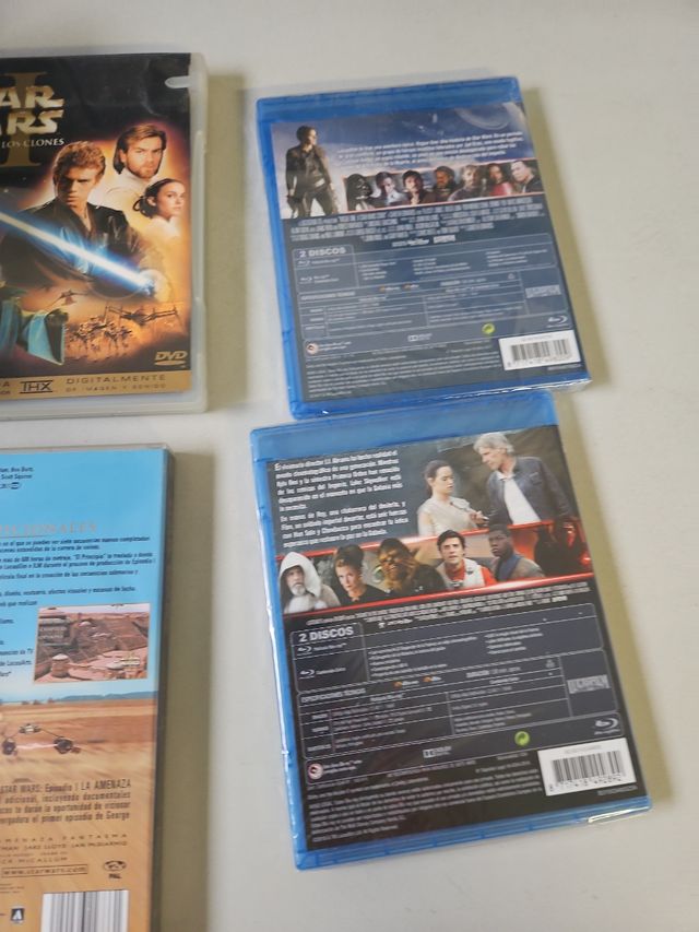 Lote DVD blu ray star wars
