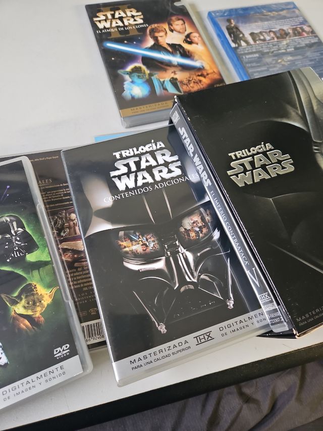 Lote DVD blu ray star wars
