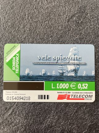 scheda carta telefonica 1.000 Lire