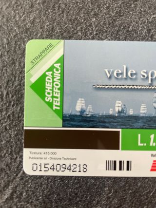 scheda carta telefonica 1.000 Lire