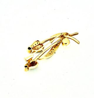 Broche vintage en oro con brillantes