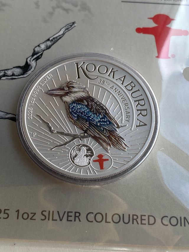 1 onza plata Kookaburra 2025 35 aniversario
