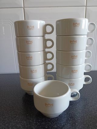 TAZAS CAFE CON LECHE PORCELANA BLANCA