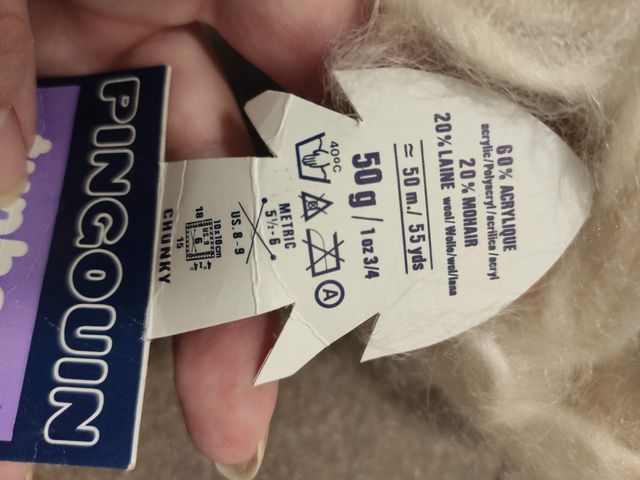 Ovijo de tejer 60% Acrílico, 20% Lana, 20% Mohair