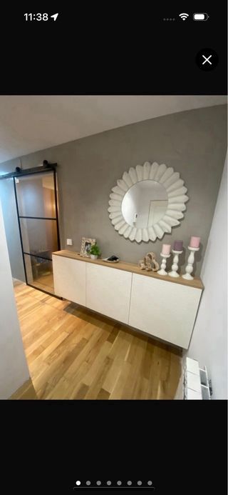 Puerta de cristal y aluminio negro nueva