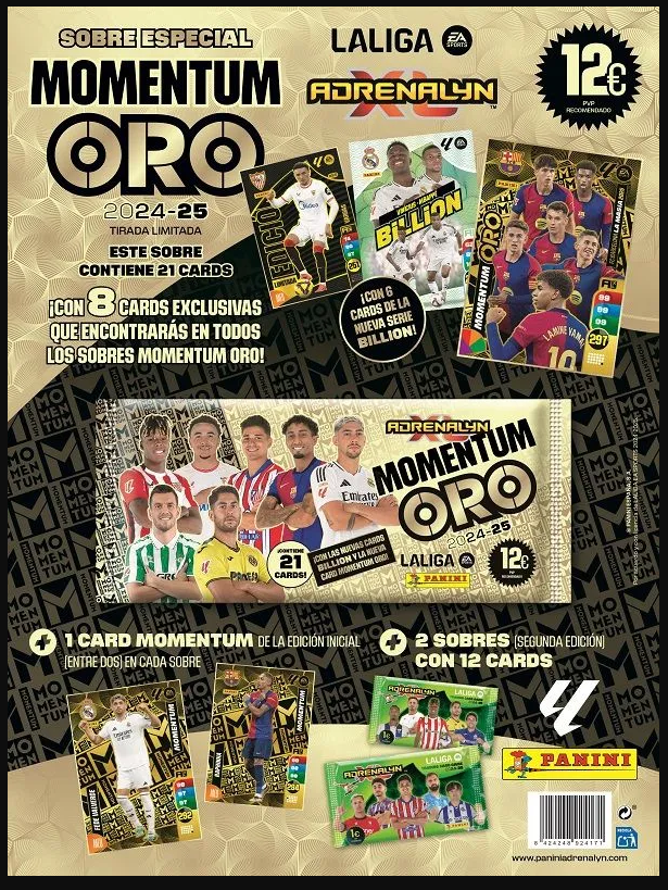 Sobre Momentum oro La Masia 2025 Adrenalyn la liga