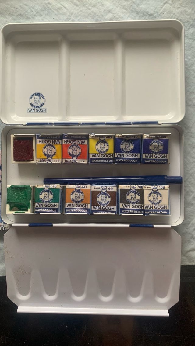 ACUARELA VAN GOGH + Laminas postales