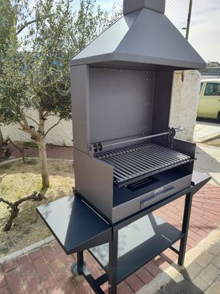 Barbacoa con chimenea