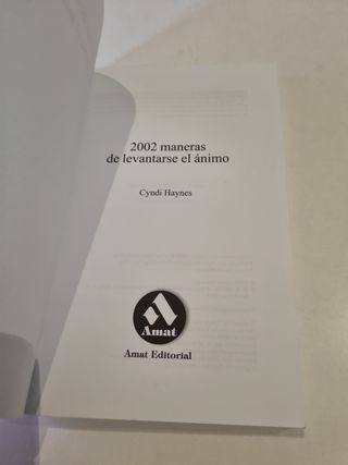 2002 Maneras de levantarse el animo (Spanish Edition)