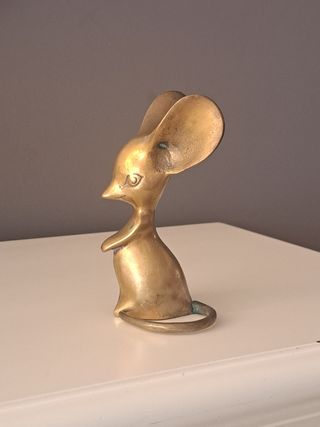 FIGURA "RATÓN" VINTAGE LATÓN DURO