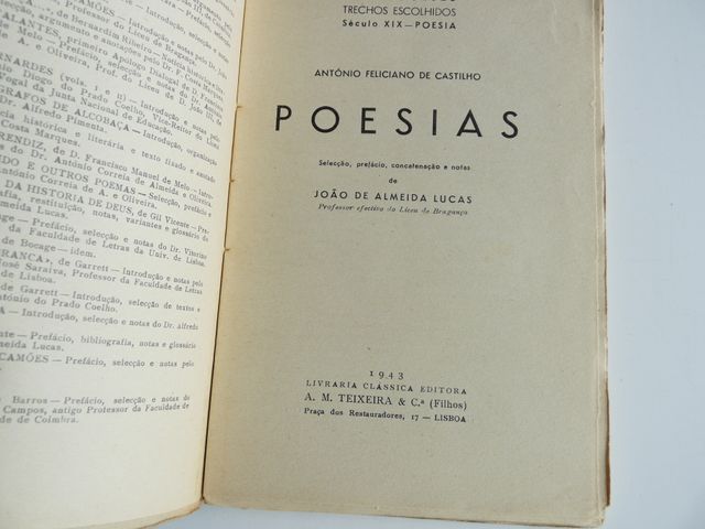 Poesías António Feliciano de Castilho Ref: 3-511