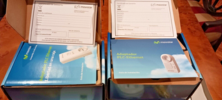 CONJUNTO 2 PLC ETHERNET MOVISTAR. COMPLETO.