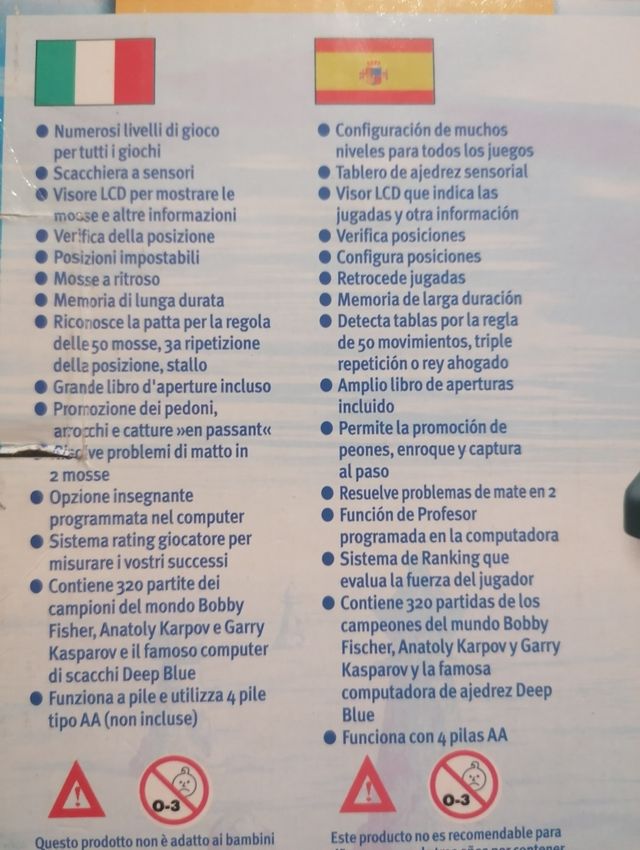 Scacchiera elettronica con 6 giochi