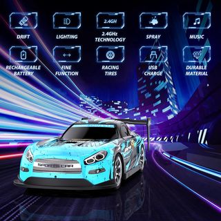 Auto da corsa telecomandata per 3-8 bambini (blue)