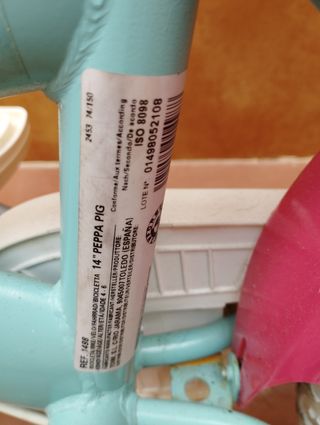 Bicicleta Peppa Pig de 14''