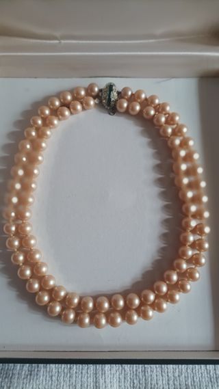 Collar perlas bisutería