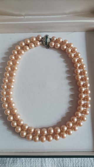 Collar perlas bisutería