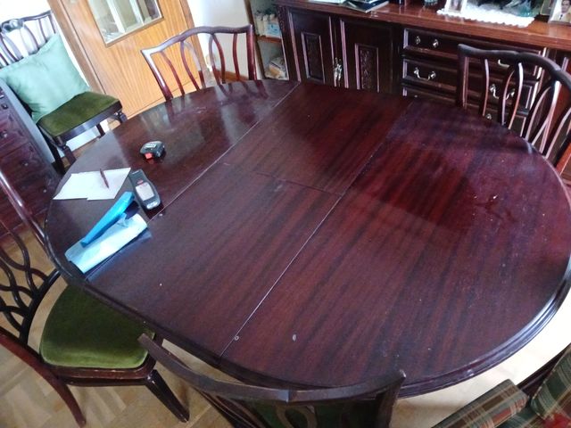 Conjunto mesa con 6 sillas