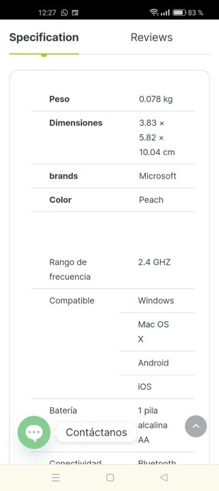 Ratón inalámbrico Microsoft