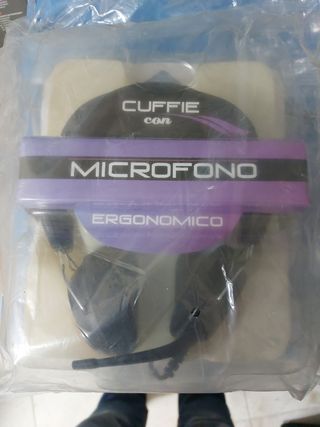 Cuffie con microfono ergonomico