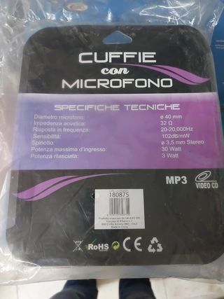 Cuffie con microfono ergonomico