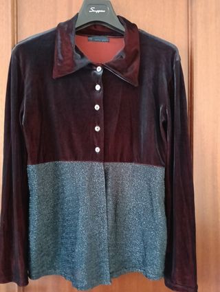 Blusa zara terciopelo 
