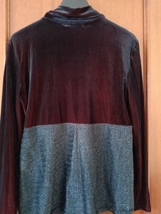 Blusa zara terciopelo 