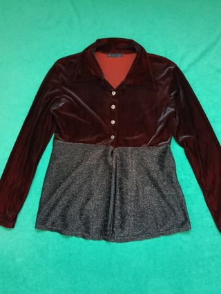 Blusa zara terciopelo 