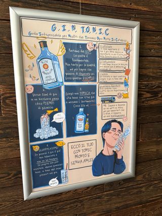 Stampa Gin Tonic con cornice a scatto