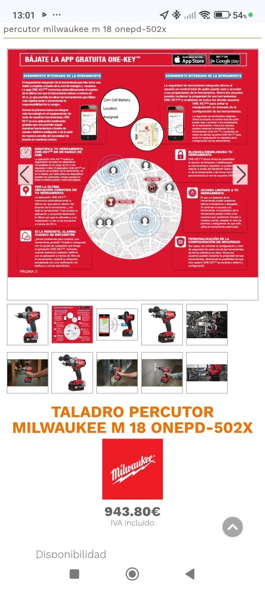 TALADROPERCUTOR MILWAUKE M18  ONEPD 502x