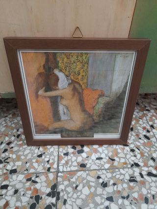 Quadretto stampa femminile apres le bain