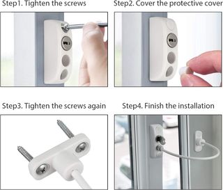 Neoteck 4x Cerradura de Seguridad para Ventana Pue