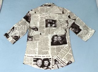 Camisa hombre diseño periódico, S