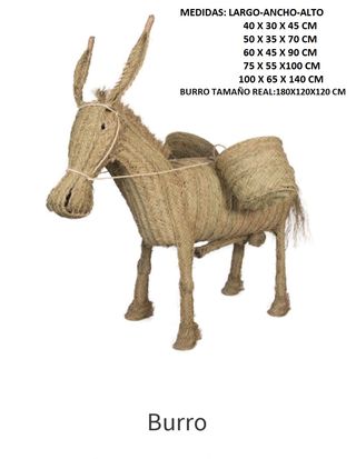 Burrito de esparto de 100x65x140 cm