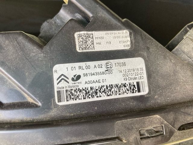 Faro diurno led drcha berlingo 2020