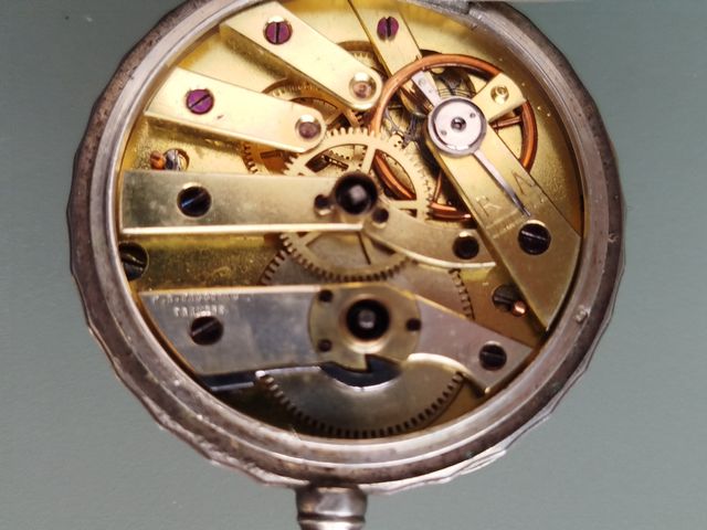 RELOJ ANTIGUO DE BOLSILLO DE PLATA