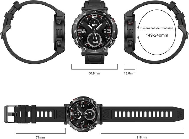 Smartwatch sportivo da uomo, NUOVO