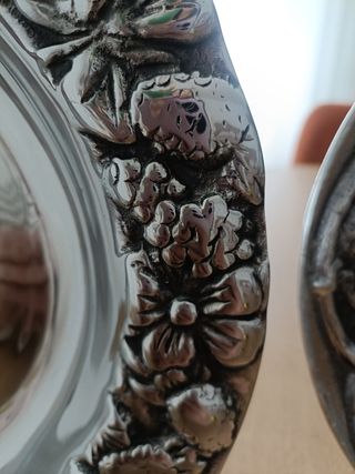 Bandejas plateadas conjunto de 3