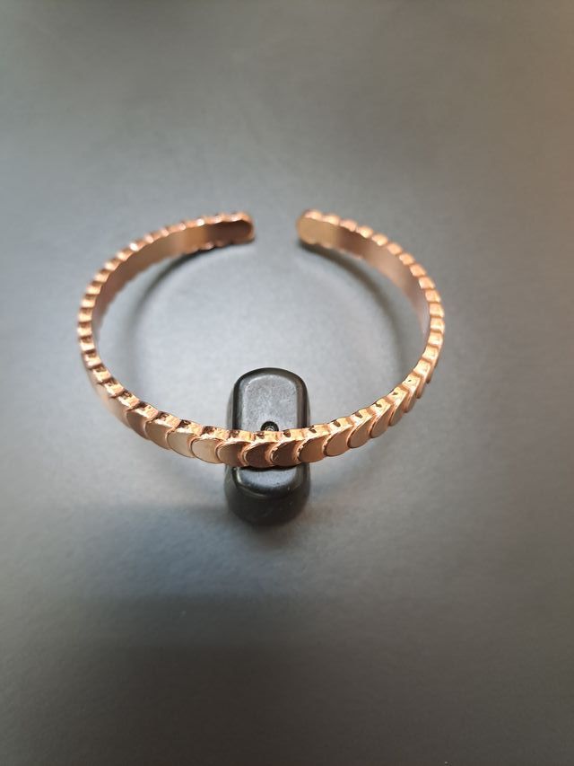 Pulsera cobre auténtico círculos superpuestos nuev