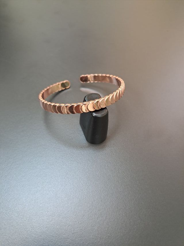 Pulsera cobre auténtico círculos superpuestos nuev