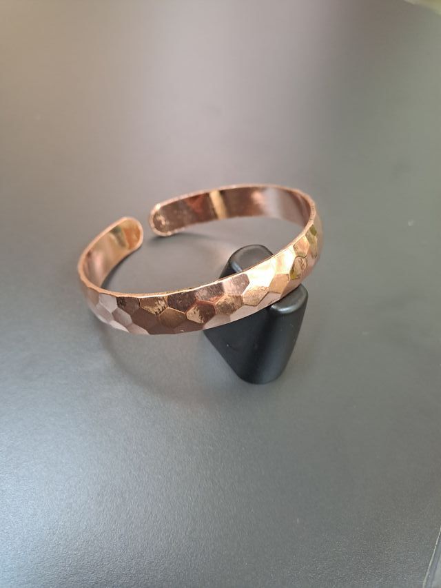 Pulsera de cobre auténtico diseño hexágonos nueva