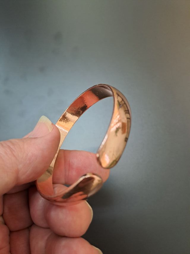 Pulsera de cobre auténtico diseño hexágonos nueva