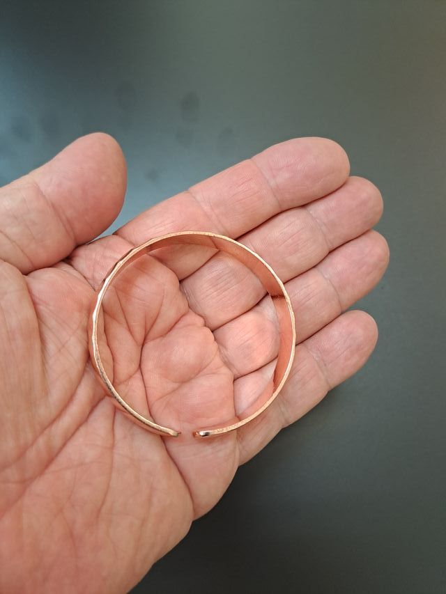 Pulsera de cobre auténtico diseño hexágonos nueva