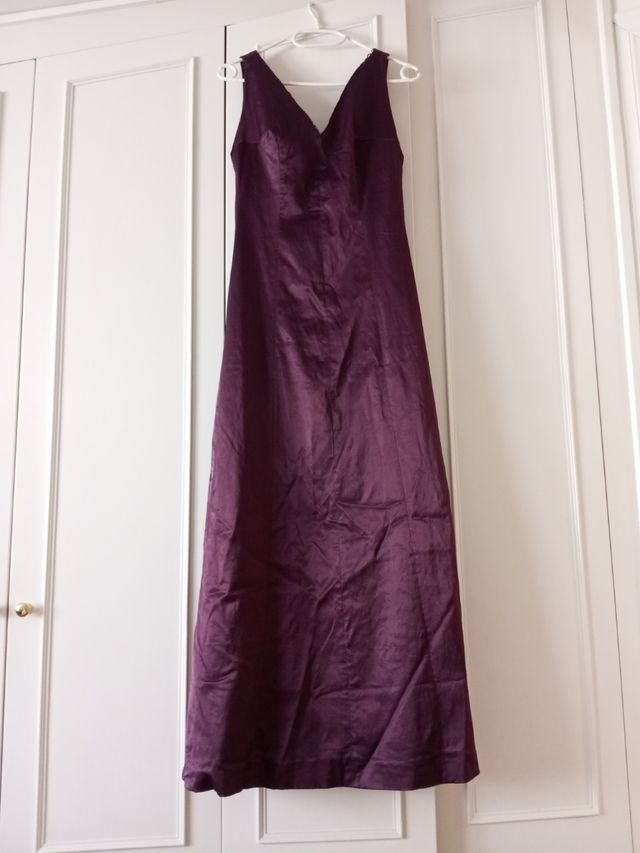 Vestido fiesta berenjena 