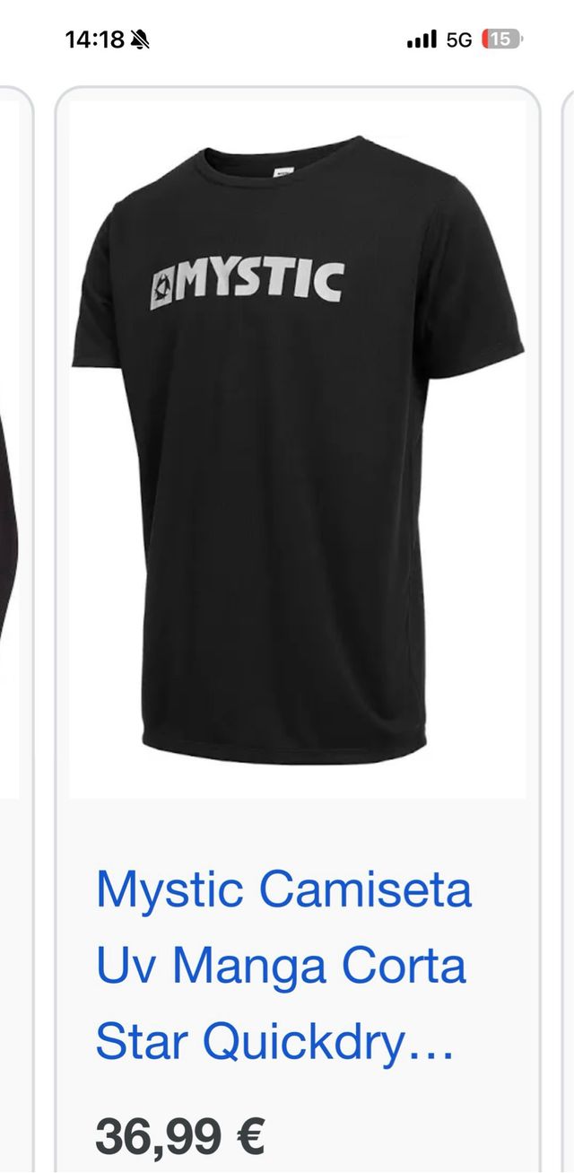 Camiseta lycra mystic talla M