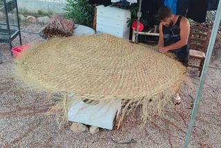 Sombrillas de carril verzo mimbre