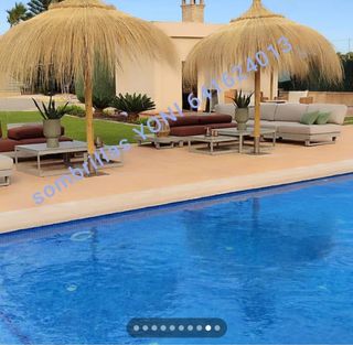 Sombrillas de carril verzo mimbre