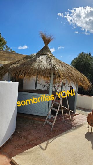 Sombrillas de carril verzo mimbre