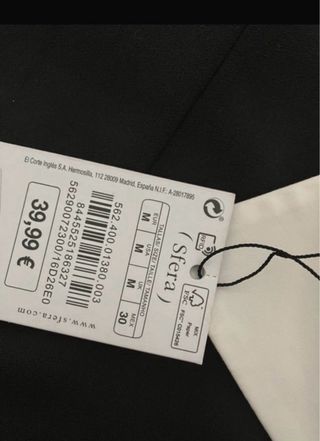 Vestido negro sfera con etiqueta a estrenar