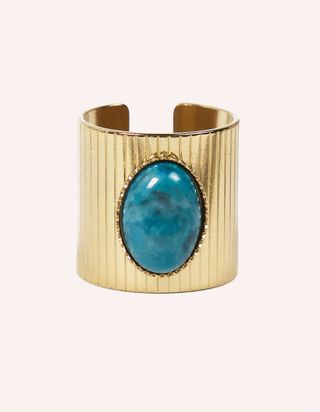 Anillo ancho con apatita